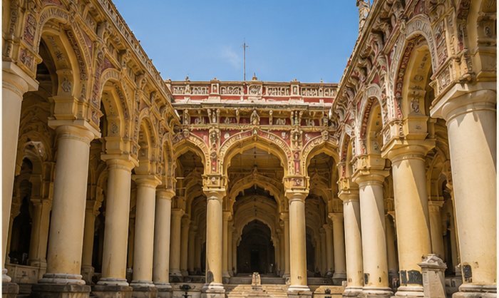 Thirumalai Nayakkar Mahal courtyard